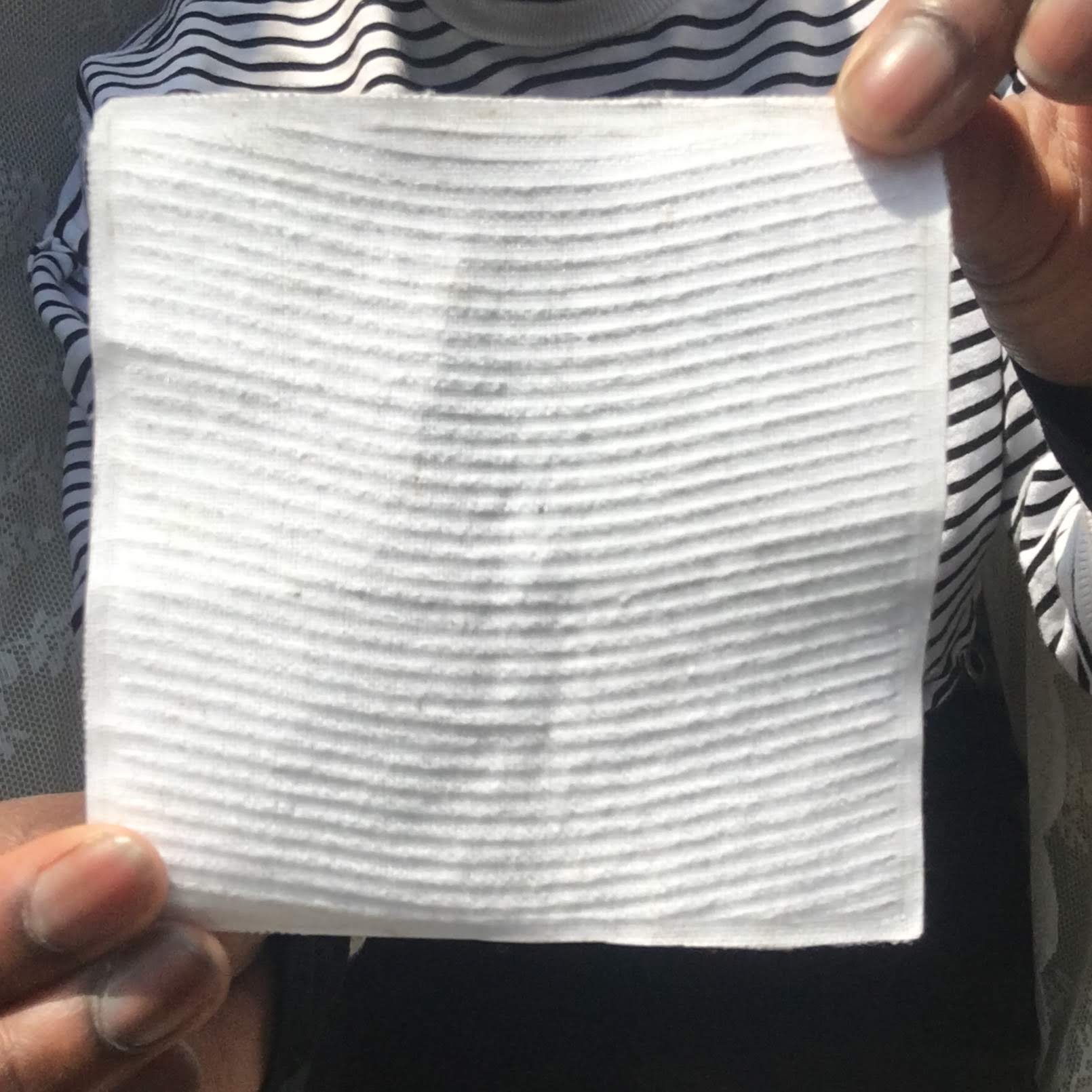 front (flannel and 3d print filament)