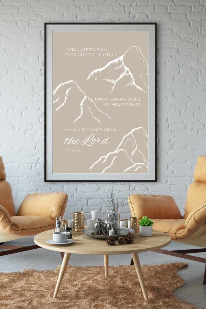 Bible Quote Art of Psalm 121